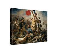 PICANOVA - Eugène Delacroix - Liberty 40x30cm - Premium Canvas Art Print - Canvas Print Wall Art Decor Picture Stretched on Wooden Frame as Gallery Artwork - Classical Art Collection