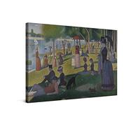 PICANOVA - Georges Seurat - A Sunday 60x40cm - Premium Canvas Art Print - Canvas Print Wall Art Decor Picture Stretched on Wooden Frame as Gallery Artwork - Classical Art Collection