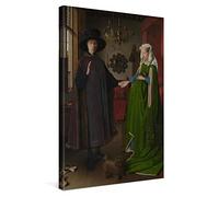PICANOVA - Jan van Eyck - The Arnolfini Portrait 40x60cm - Premium Canvas Art Print - Canvas Print Wall Art Decor Picture Stretched on Wooden Frame as Gallery Artwork - Classical Art Collection