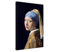 PICANOVA - Jan Vermeer - Girl With a Pearl Earing 40x60cm - Premium Canvas Art Print - Canvas Print Wall Art Decor Picture Stretched on Wooden Frame as Gallery Artwork - Classical Art Collection