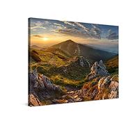 PICANOVA - Mountain View From Peak Chleb 80x60cm - Premium Canvas Art Print - Canvas Print Wall Art Decor Picture Stretched on Wooden Frame as Gallery Artwork - Mountains Collection