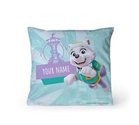 PICANOVA PAW Patrol Everest Personalized Cushion - 30x30 cm Decorative Pillow with Filling and Pillowcase - Throw Pillow with Name - Children's Cushion with Dog Cartoon