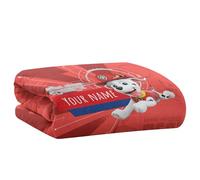 PICANOVA - PAW Patrol Marshall Blanket with Your Name 150x100cm - Personalized Cuddle Throw Blanket for Kids - Premium Quality Fleece Blanket 510g/sqm - Extra Soft and Cozy Snuggle Blanket