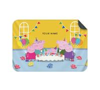 PICANOVA Peppa Pig Birthday Blanket with Name 150 x 100 cm - Personalised Cuddly Blanket for Children - Premium Quality Fleece Blanket 510 g/m² - Soft and Cuddly Blanket