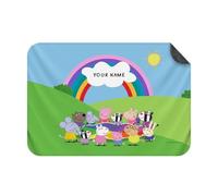 PICANOVA Peppa Pig Laying on Their Back Blanket with Name 150 x 100 cm - Personalised Cuddly Blanket for Children - Premium Quality Fleece Blanket 510 g/m² - Soft and Cuddly Blanket