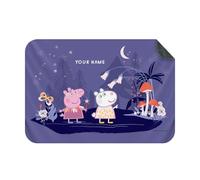 PICANOVA Peppa Pig Magical Land Blanket with Name 150 x 100 cm - Personalised Cuddly Blanket for Children - Premium Quality Fleece Blanket 510 g/m² - Soft and Cuddly Blanket