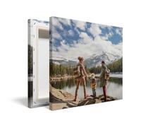 PICANOVA - Personalised Canvas Photo Canvas Gifts Picture Frame with Your Photo 60 x 60 cm - Custom Wall Art With Your Own Picture & Text - Stretched on Wooden Frame