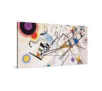 PICANOVA - Wassily Kandinsky - Composition VIII 100x50cm - Premium Canvas Art Print - Canvas Print Wall Art Decor Picture Stretched on Wooden Frame as Gallery Artwork - Classical Art Collection