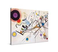 PICANOVA - Wassily Kandinsky - Composition VIII 80x60cm - Premium Canvas Art Print - Canvas Print Wall Art Decor Picture Stretched on Wooden Frame as Gallery Artwork - Classical Art Collection