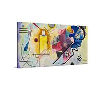 PICANOVA - Wassily Kandinsky - Yellow Red Blue 100x50cm - Premium Canvas Art Print - Canvas Print Wall Art Decor Picture Stretched on Wooden Frame as Gallery Artwork - Classical Art Collection