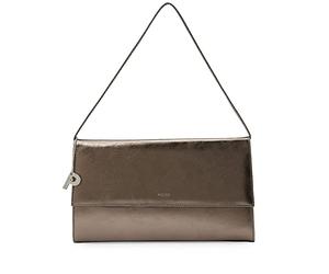 Picard AUGURI Women's Evening Bag Made of Cowhide Leather Medium with Magnetic Closure Evening Bag Everyday Going Out Evening, Antique silver, standard size, evening bag