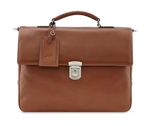 Picard, Authentic Men's Briefcase Cognac Brown Smooth and Strong Leather with Handle 426693B210