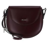 Picard Black Tie Crossbody Bag with Flap Vino Wine Red