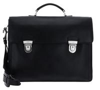 Picard Briefcase Toscana – Men's Cowhide Leather with Buckle, 42 cm Laptop Compartment, Black