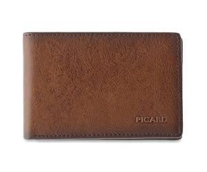 Picard HANS 1 Men's Wallet, Real Leather, Small, with No Closure, Wallet, Everyday, Going Out, Tobacco, 10,50x7x2, Wallet