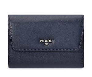 Picard, Ladies Black Leather Bingo Series Wallet with Flap 8881342023