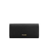 Picard Leather Purse Cross Body Bag Viora 1 Long Wallet Black | Women's Handbag Genuine Leather Magnetic Closure Handbag Bag Elegant Fashionable Viora Everyday Going Out Autumn