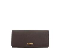Picard Leather Purse Cross Body Bag Viora 1 Long Wallet Cafe Dark Brown | Women's Handbag Genuine Leather Magnetic Closure Handbag Bag Elegant Fashionable Viora Everyday Going Out Autumn