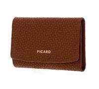Picard Leather Purse Day Trip 1 Flap Wallet Cognac Brown