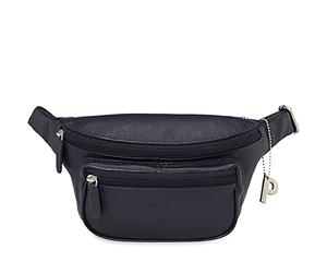 Picard Luis Women's Unisex Bum Bag Made of Cowhide Leather, Small, Medium, with Zip, Belt Bag, Everyday Life, Going Out, Travel, Blue, Standard Size, Belt Bag