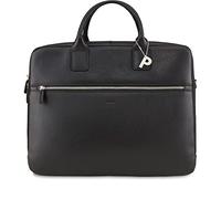 Picard Milano Unisex Briefcase Made of Cowhide Leather with Zip Briefcase Business, Black, Standard Size, Business