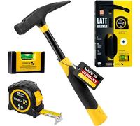 Picard Roofing Hammer 620M + Stabila Tape Measure 5 m BM300 & Mini Spirit Level Pocket PRO Professional Set for Precise Work Carpenter's Hammer, Tape Measure & Spirit Level Small Tool Set Hammer
