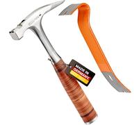 PICARD Roofing Hammer No. 790 ½ + Mini BlackGiant® + Sticker | 800 g Total Weight | Smooth Track | Magnetic Nail Holder | Corrosion Resistant | All-Steel Handle with Leather Handle | GS Tested |