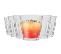 Picardie Drinking Glasses - 310ml Tumblers for Water, Juice - Clear - Pack of 12