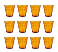 Picardie Glass Tumblers - 250ml - Amber - Pack of 12