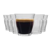 Picardie Shot Glass Espresso Cups - 90ml Drinking Glasses - Clear - Pack of 6