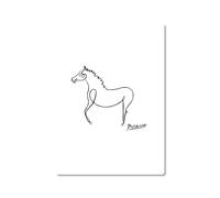 Picasso Canvas Wall Art Abstract Animals Sketch Print Dog Horse Bird Wall Art Poster Picasso Animal Line Drawing Picture Living Room Home Decor (SKU22,8x12inch=(20x30cm),Unframed)