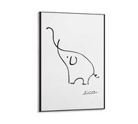 Picasso Elephant Art Posters Abstract Lines Wall Art Poster Scroll Canvas Painting Picture Living Room Decor Home 12x18inch(30x45cm)