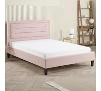 picasso fabric small double bed in pink