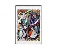 Picasso - Girl in Front of The Mirror Posters Artworks Canvas Room Aesthetic Wall Art Prints Decor Framed-unframed 20x30inch(50x75cm)