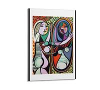 Picasso - Girl in Front of The Mirror Posters Picture Print Wall Art Painting Canvas Artworks Room Aesthetic 24x36inch(60x90cm)