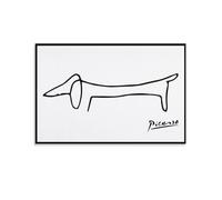 Picasso Minimalist Poster Lovely Dog Line Drawing Poster Wall Art Poster Scroll Canvas Painting Picture Living Room Decor Home 20x30inch(50x75cm)