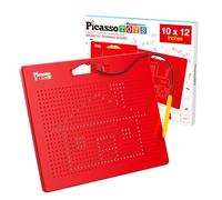 Picasso Toys Magnetic Drawing Board 12x10 inch Large 748 Bead Magnet Tablet Pad Erasable Reusable Writing Playboard STEM Toys Educational Playset Open-Ended Learning Kit Child Brain Development PTB01