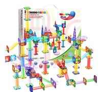 PicassoTiles 150pc Magnetic Marble Run Track Set STEM Construction Toy with