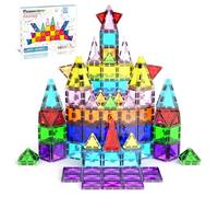 PicassoTiles 40 Piece Magnetic Building Block Mini Diamond Series Travel Size On-The-Go Magnet Construction Toy Set STEM Learning Kit Educational Playset Child Brain Development Stacking Blocks PTM40
