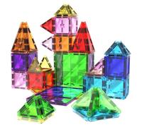 PicassoTiles 60pcs Magnetic Building Block Mini series Diamonds Travel Size Building Toys Set Magnet On The Go Learning Kit STEM Play Kit