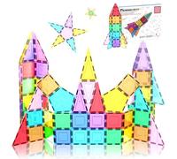 PicassoTiles Magnetic Building Block Rocket Booster Theme Set Magnet Construction Toy Educational Kit Engineering STEM Learning Playset Child Brain Development Stacking Blocks Playboard PT32
