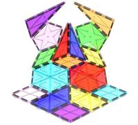 PicassoTiles Magnetic Building Block Set Geometry Shape Magnet Tiles Construction Toy STEM Learning Kit Educational Playset Playboard Pretend Play Stacking Blocks Child Brain Development PT16