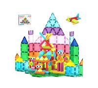 PicassoTiles Magnetic Tiles & Hedgehog 2-in1 Interlocking Brush Connector Magnet Building Blocks Construction Set Learning Playset STEM Toys Development Preschool Education Toy Toddler Age 3 Up PTE21