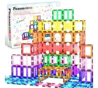 PicassoTiles PT42 Designer Artistry Kit 42pcs Set Magnet Building Tiles Clear Colour Magnetic 3D Building Block - Creativity Beyond Imagination! Educational, Inspirational, Conventional, Recreational