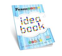 PicassoTiles STEM Learning Idea Book with Over 150+ Ideas 110 Pages of Unique Innovative Creations for Magnet Tile Building Block Magnetic Toy Construction Sets, Easy to Read Instructions Kids Age 3+