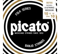 Picato 98755 Nickel 5-String Banjo Loop End, Set of 5 Pieces
