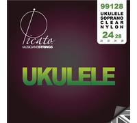 Picato 99128 24-28 Ground Nylon Tie End Soprano Ukulele Strings, Set of 4 Pieces