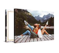 PICAVANO - Personalised Canvas Print Photo Large Pictures 100 x 75 cm for Wall, Gifts for Family, Birthday, Pet, Holiday Memory - Personalised Photos on Canvas Wall Art