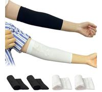 PICC Line Cover for Arm Cast Sleeve Protective - Ultrasoft Elbow Wound Nursing Supplies, Fit for Arm Circumference 9"-14", 2Pcs (2 Pcs Black + 2 Pcs White)