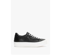 Piccadilly Circus Black Leather Flatform Trainers - Black Leather / 38